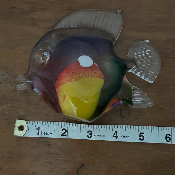 Jaros Glass Works Czech Art Glass Flounder Fish Hand Blown Fish - Picture 4 of 6